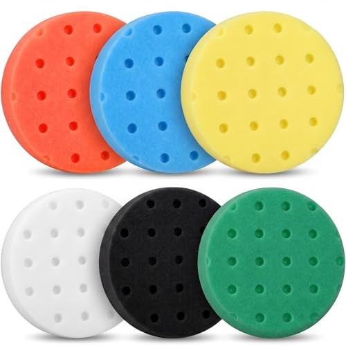 6 Pack 5.5 Inch Polishing Pads for DA Polisher Buffing Pad Fit 5 Inch Backing