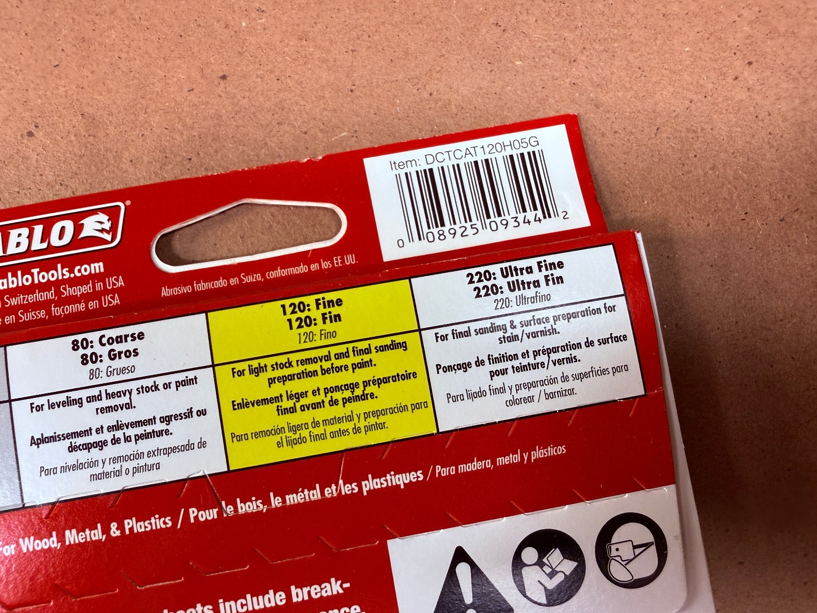 (3) 5-packs Diablo Hook Lock 3-7/8” x 5-1/2″ Sanding Pads 80/120/220 Grit