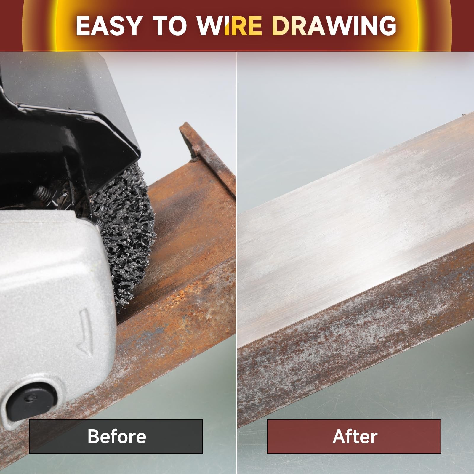 Abrasive Drawing Wheel Surface Conditioning Tool 40 Grit 120 x 100 x 19 mm Wi…