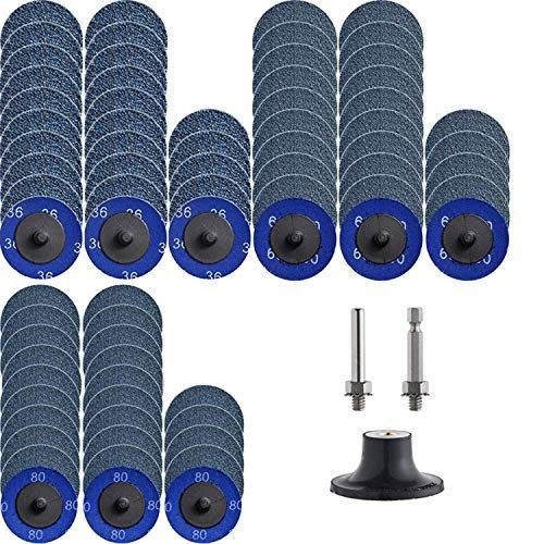 Miroku 75Pcs Mixup 2-inch Quick Change Discs Set, Zirconia Sanding Discs with…