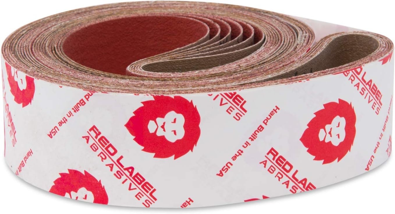 2 Pack of 42 Inch 120 Grit Ceramic Sanding Belts for Heavy Metal Grinding