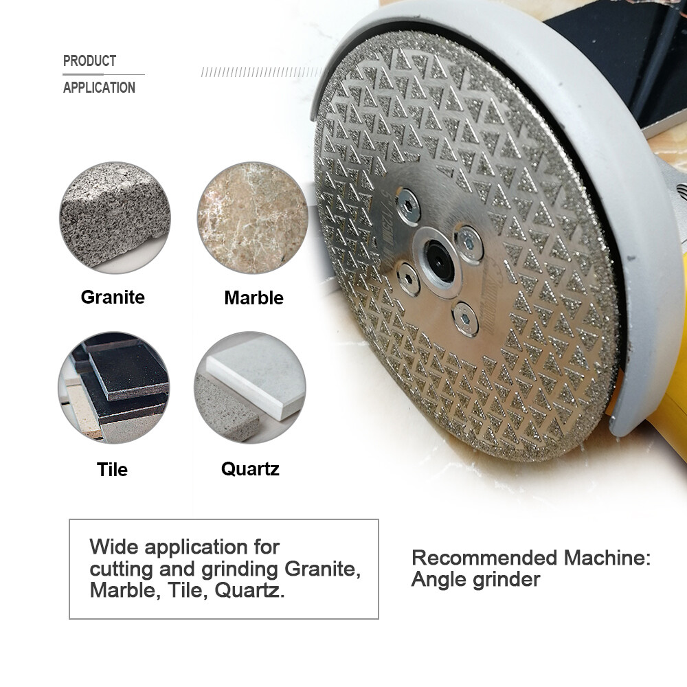 5/8-11 4.5″/115mm Diamond Cutting Grinding Disc Granite Marble Grinder Saw Blade