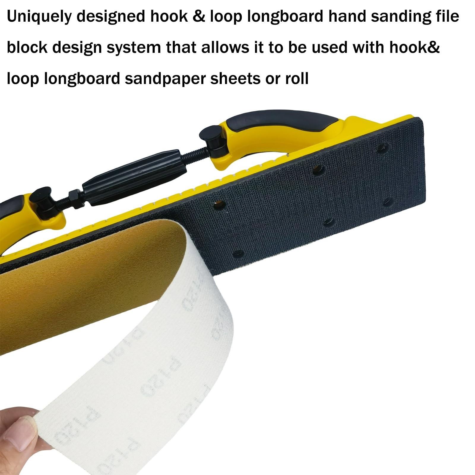 2-3/4″ x 15-3/4″ Adjustable Radius Flex Longboard Hand Sanding File Block with H
