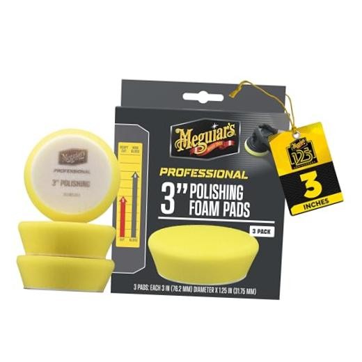 Meguiar’s Professional 3″ Polishing Foam Pad, 3pk, 14/CV