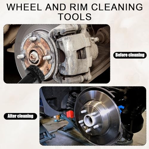 Wheel Hub Resurfacing Cleaner Tool Kit, Includes Grinding Head Adapter and 7