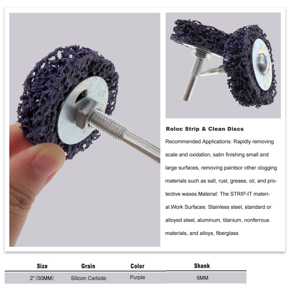 2″ 3″ 6mm Shank Clean And Strip Disc Rust Paint Welding Spatter Removal For Car