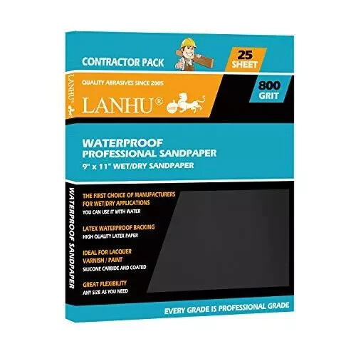800 Grit Sandpaper For Wood Furniture Finishing Metal Sanding And Automotive Pol