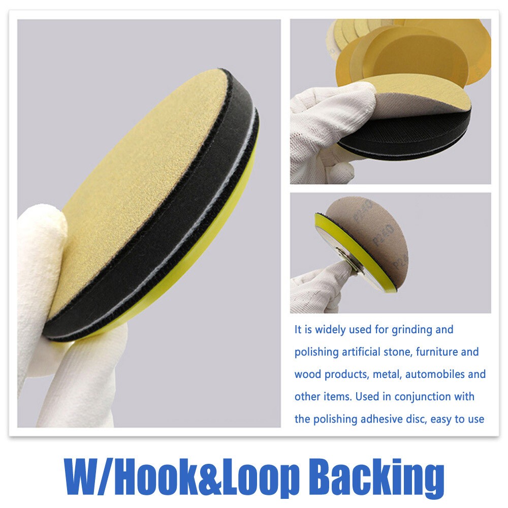 125mm Dry Sanding Discs No-Hole 5 Inch Hook & Loop Round Sand Paper 40-1000 Grit