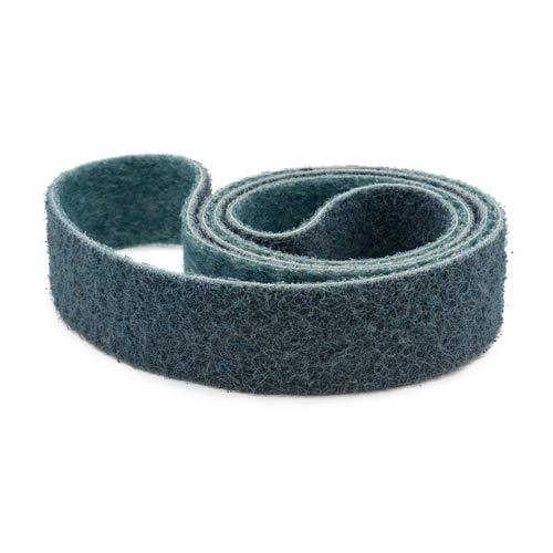 1 X 30 Inch Non Woven Surface Conditioning Sanding Belts – Blue Fine – 3 PACK