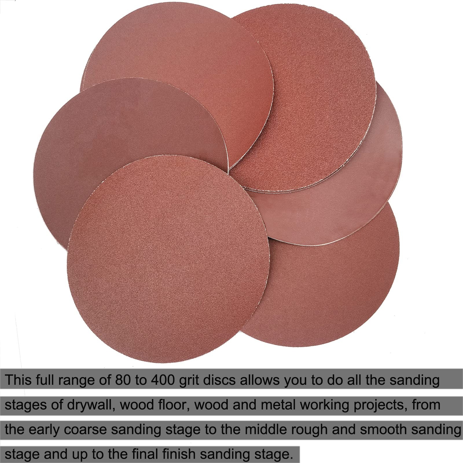 12 Inch PSA Sanding Discs 18 Pack Assorted Grit Sandpaper for Power Sander