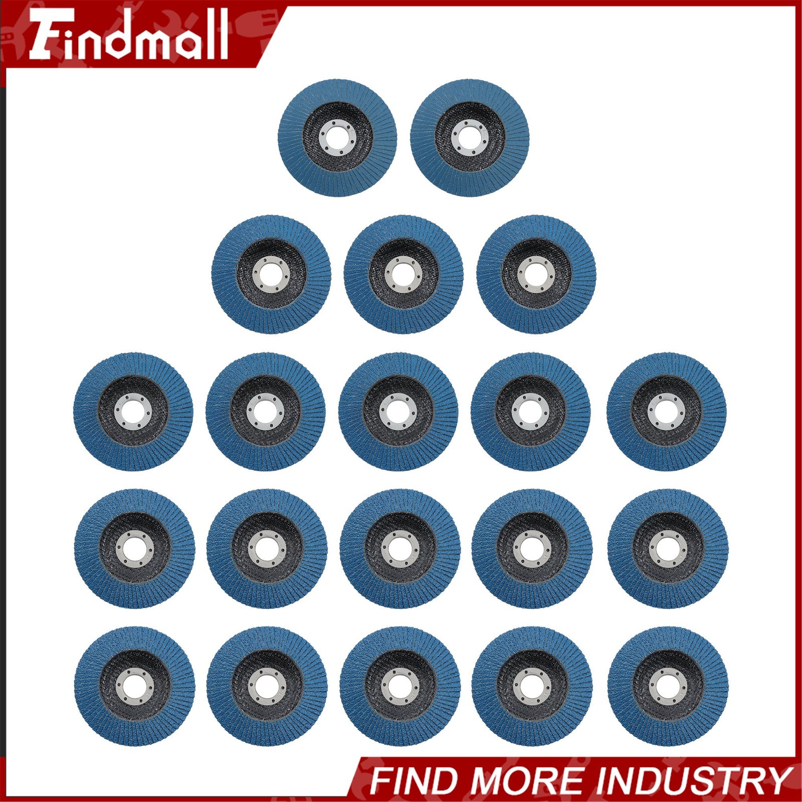 Findmall 20 Pack Flap Discs 4-1/2″ x 7/8″ 40/60/80/120 Grit Grinding Wheels T29