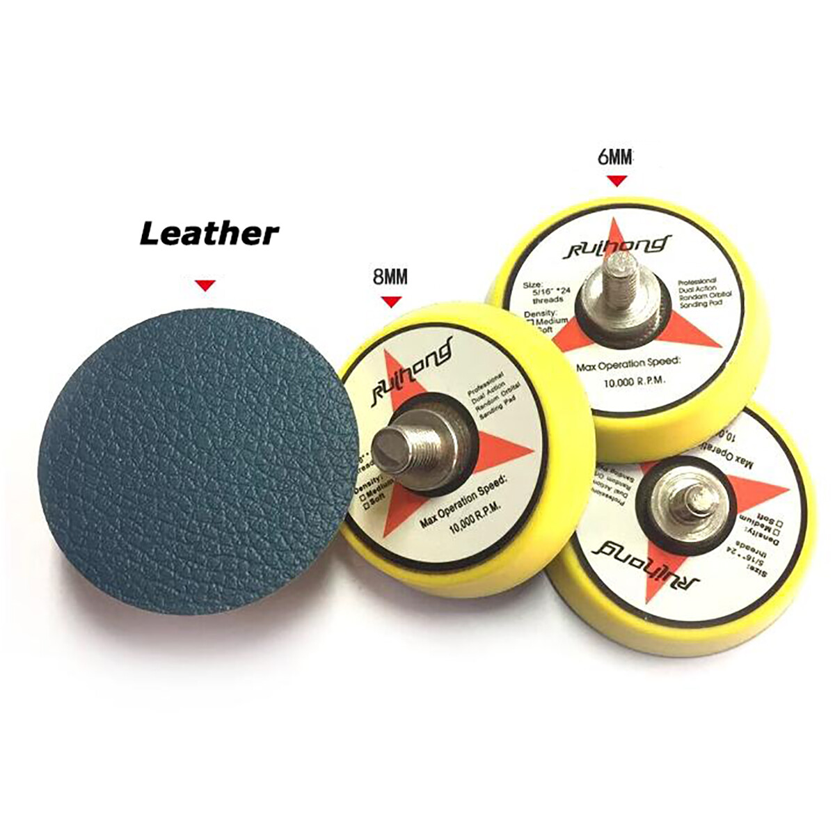 1 – 6″ Hook Loop Backing Pad with M6 M8 M10 Thead For Sanding Disc Angle Grinder