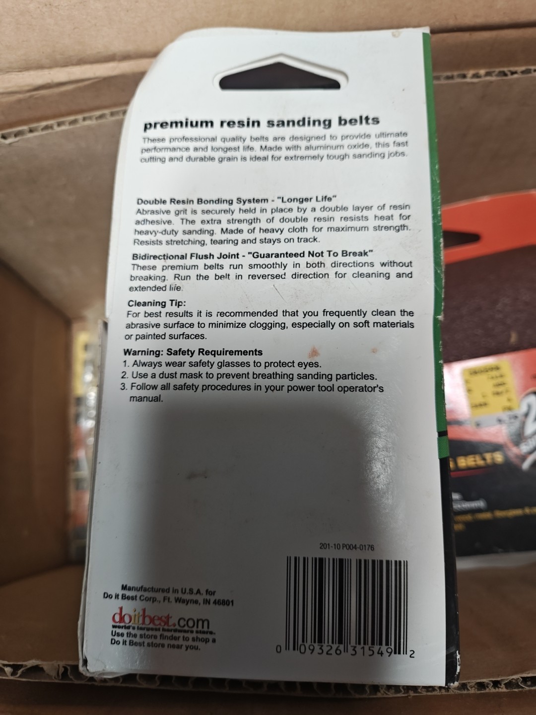 Do it Best 3 In. x 21 In. 40 Grit Heavy-Duty Sanding Belt (2-Pack) 380628