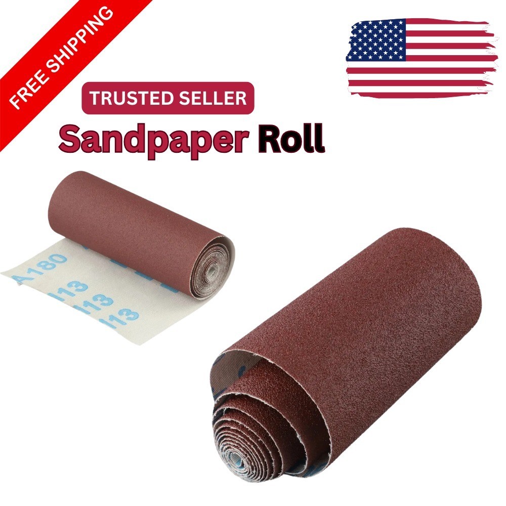 Emery Cloth Sandpaper Roll 80–800 Grit Sanding Roll for Wood Metal Polishing DIY