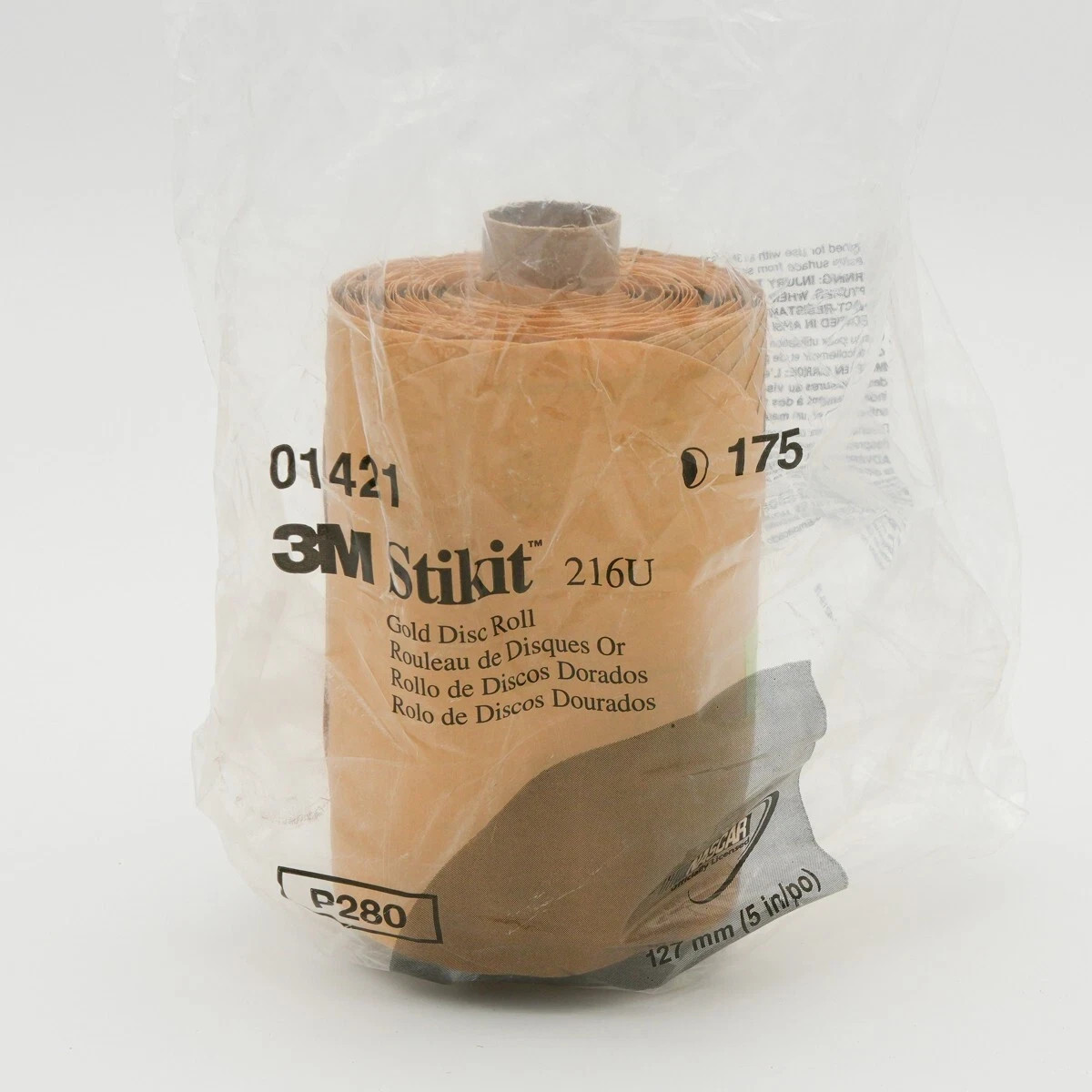 3M Sanding Discs, 280 Grit, 5″ diameter, (x175), 216U Stikit, Gold Film, #01421