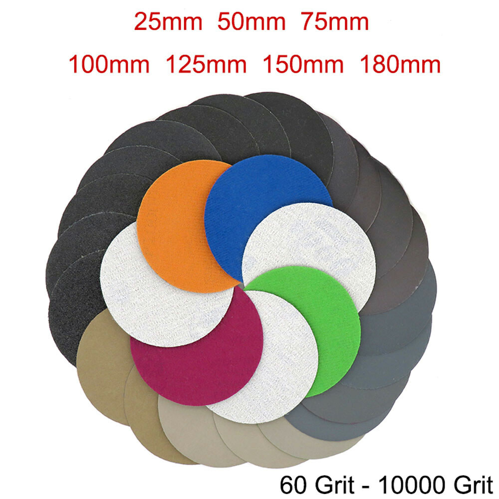 Hook And Loop Sanding Disc Pads 60-10000 Grit Orbital Sandpaper 1 2 3 4 5 6 Inch
