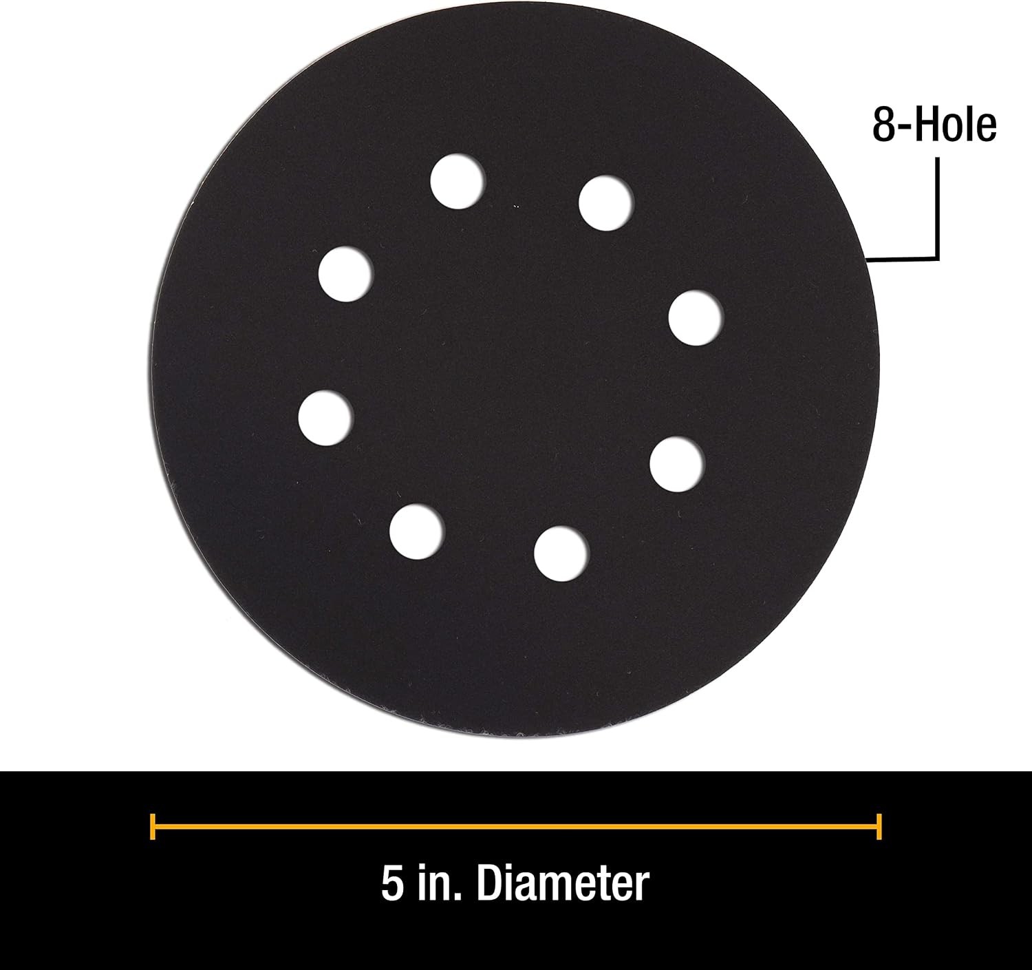 Dura-Gold Premium 5″ 8-Hole Wet or Dry Sanding Discs – 400 Grit, Box of 50 – Hig