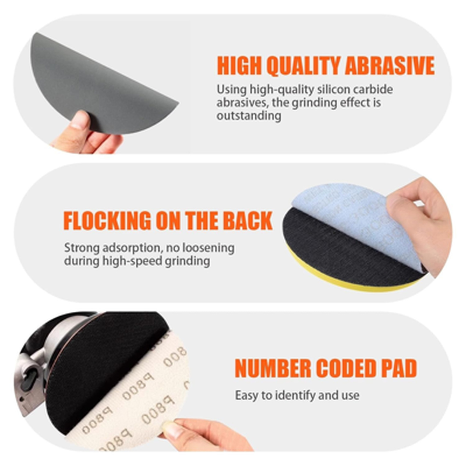 Wet Dry Sanding Discs 50 Pack 125mm Grits 100 240 320 400 600 800 1000 1500 2000
