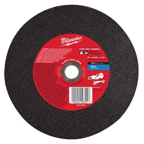 Milwaukee 49-94-9000 9 in. x 3/32 in. x 7/8 in. Type-1 Metal Cut-Off Wheel