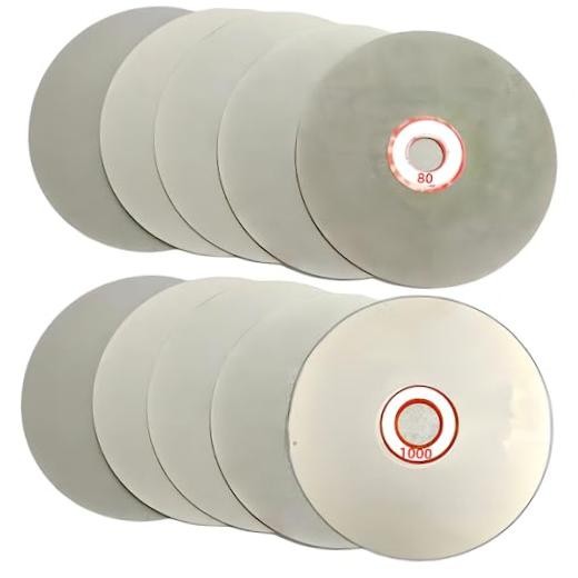 Diamond Flat Lap Disc Set 10 PCS, ENLAYER 4Inch Diamond Polishing Disc