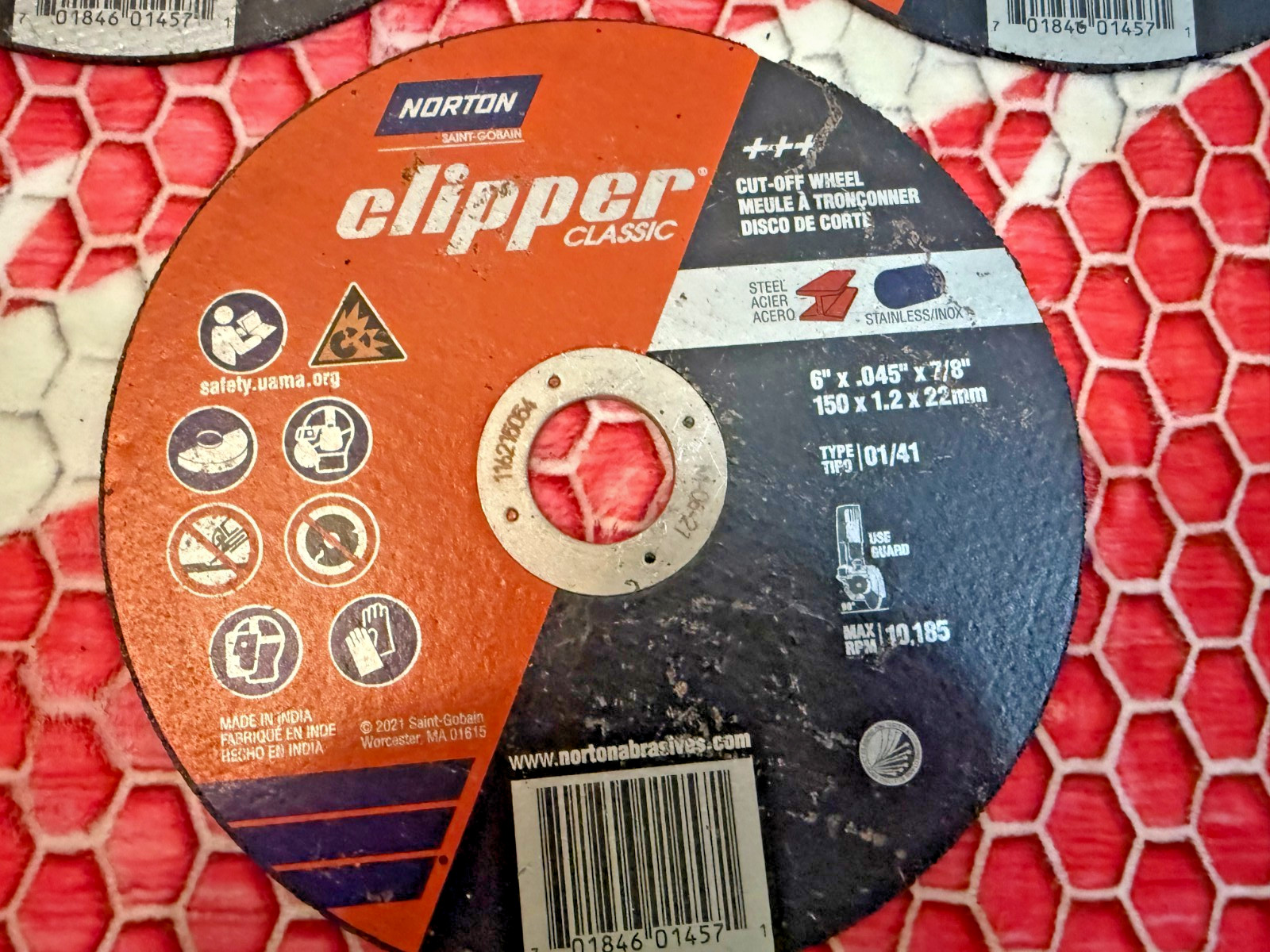 Norton Clipper 6 in. D X 7/8 in. Aluminum Oxide Classic Cut-Off Wheel lot 3