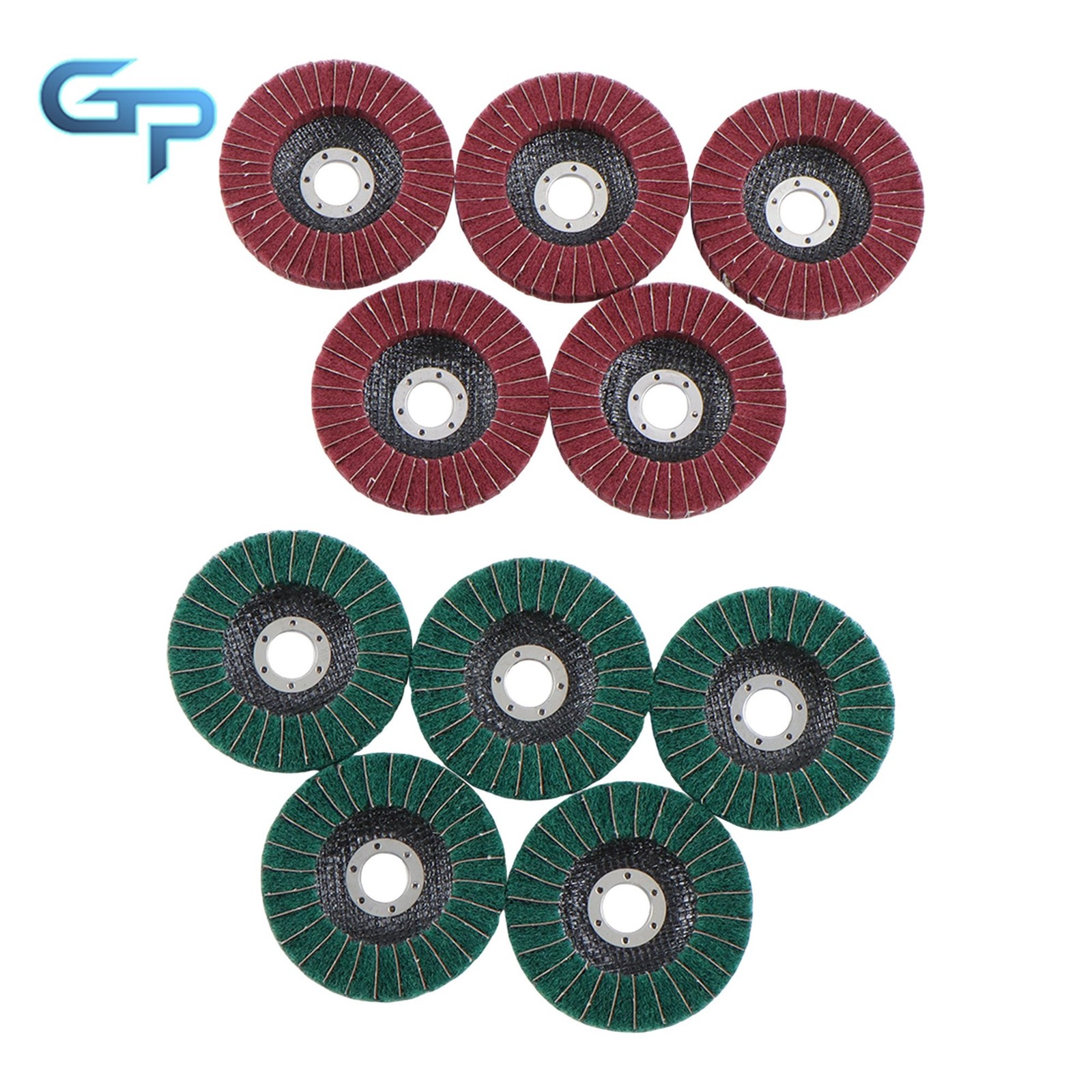 10Pack 120 & 240 Grit Scour Flap Discs 4.5Inch for Angle Grinder (4-1/2″ x 7/8″)