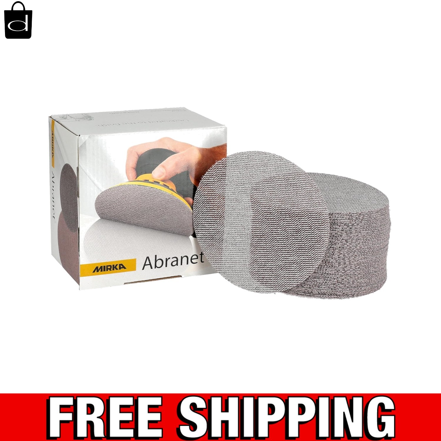 Efficient 80 Grit Abranet Sanding Discs – 5 Inch, 50 Count for Dust-Free Finish
