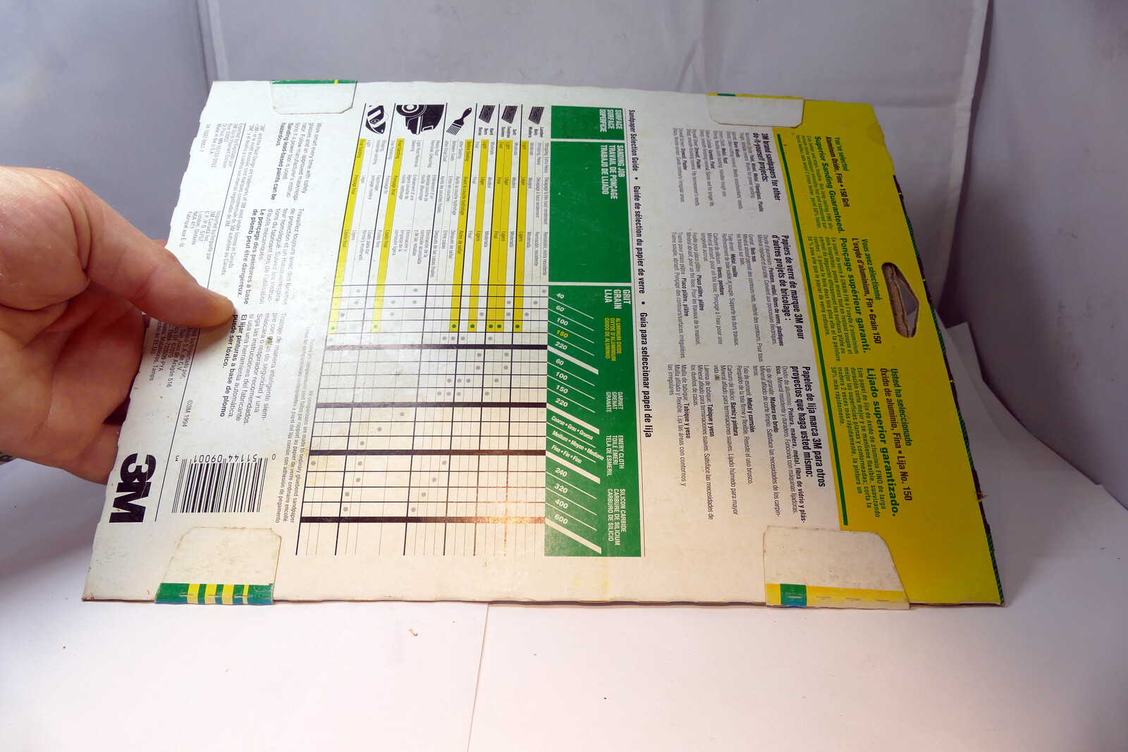 3M 9001NA 9 by 11 9X11″ Inch Aluminum Oxide Sandpaper FINE 150