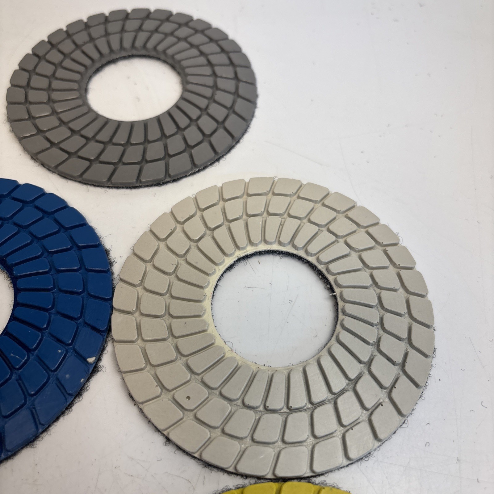 Abrasive Technology Diamond Polishing Pad Set 7 Pc 4” Hook & Loop Unused