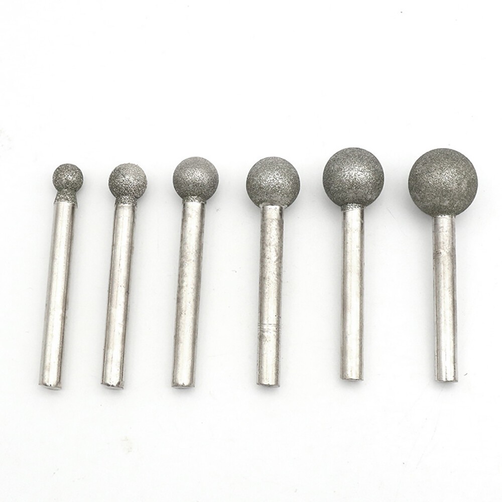 4mm~18mm Diamond Burr Grinding Head Drill 3/6mm Shank Carbide Rotary Tools File