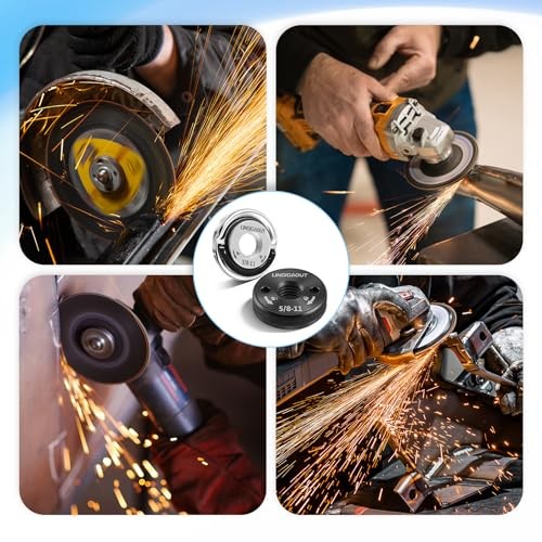 2PCS Angle Grinder Flange Nut with 5/8-11 Inch Thread Metal Grinder Lock Nut