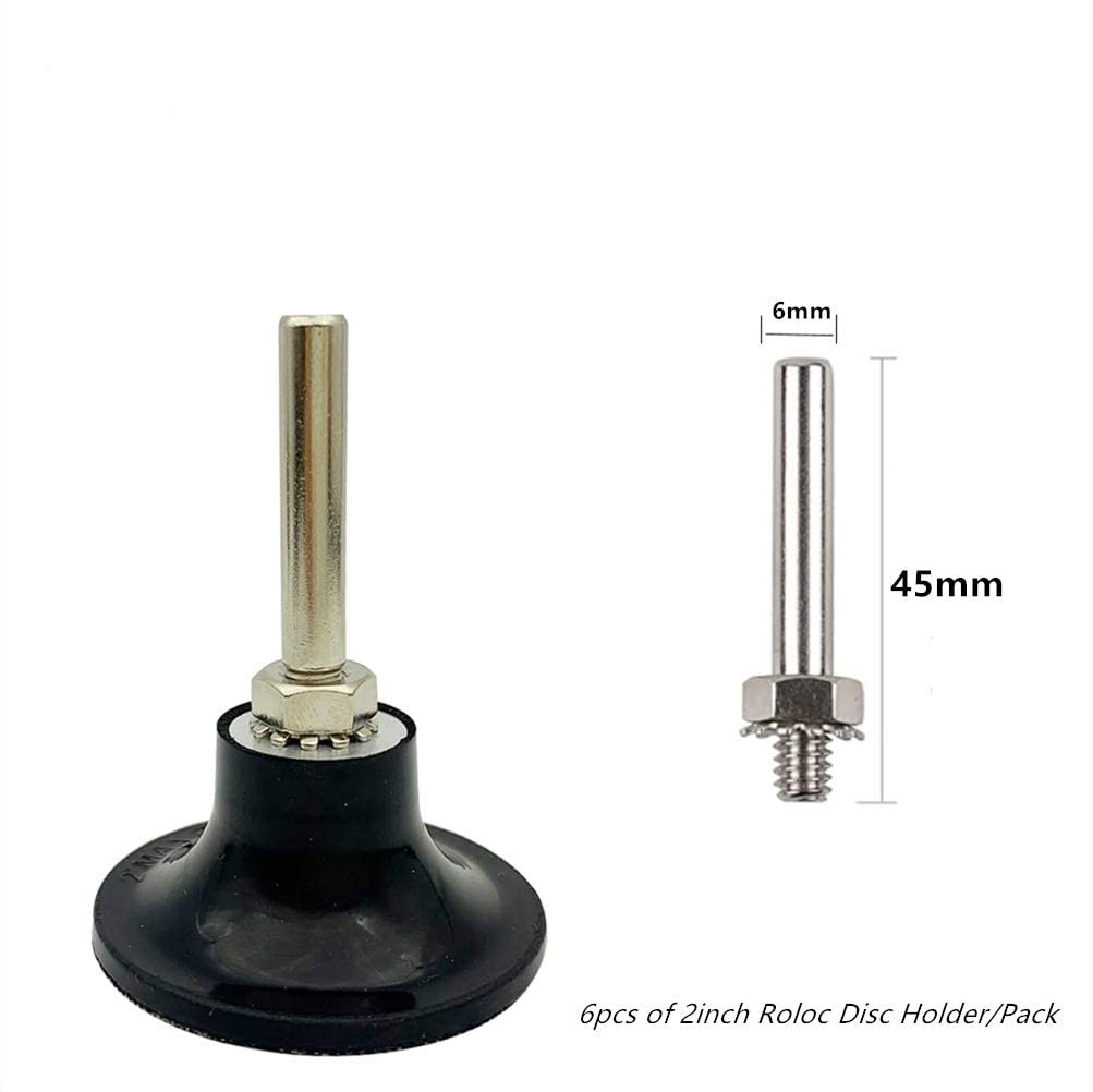 6 Pack 2 Inch Disc Pad Holder Adapter Quick Change Disc Adapter Drill Adapter