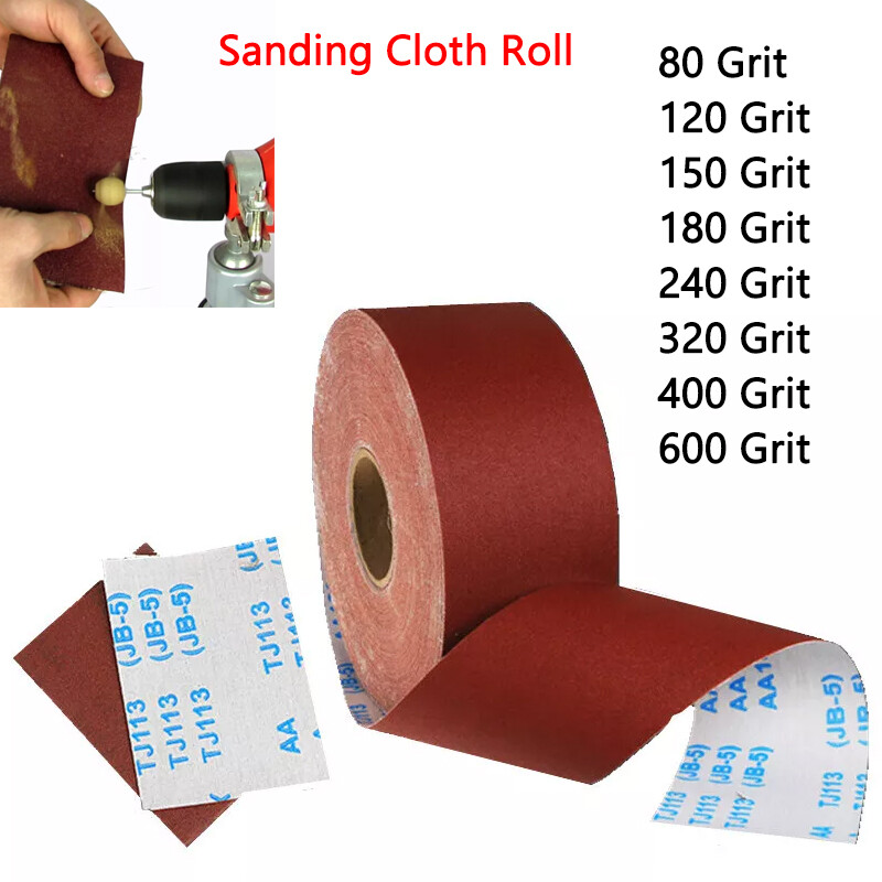 80 – 600 Grit Emery Burnish Tools Cloth Roll Abrasive Sand Paper Sanding Sheets
