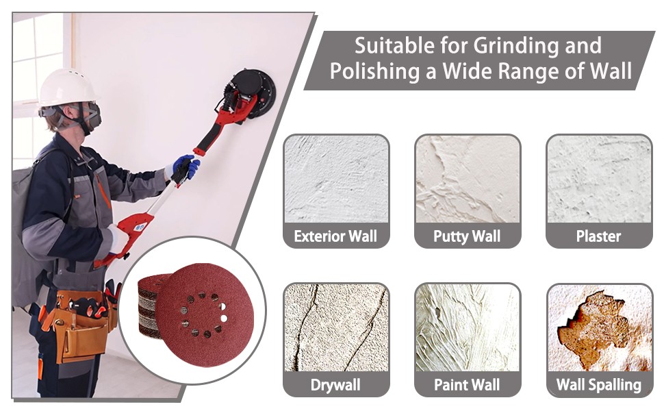 9 Inch 10 Hole Sanding Discs for Drywall Sander – 13 Pack of 240 Grits Drywall