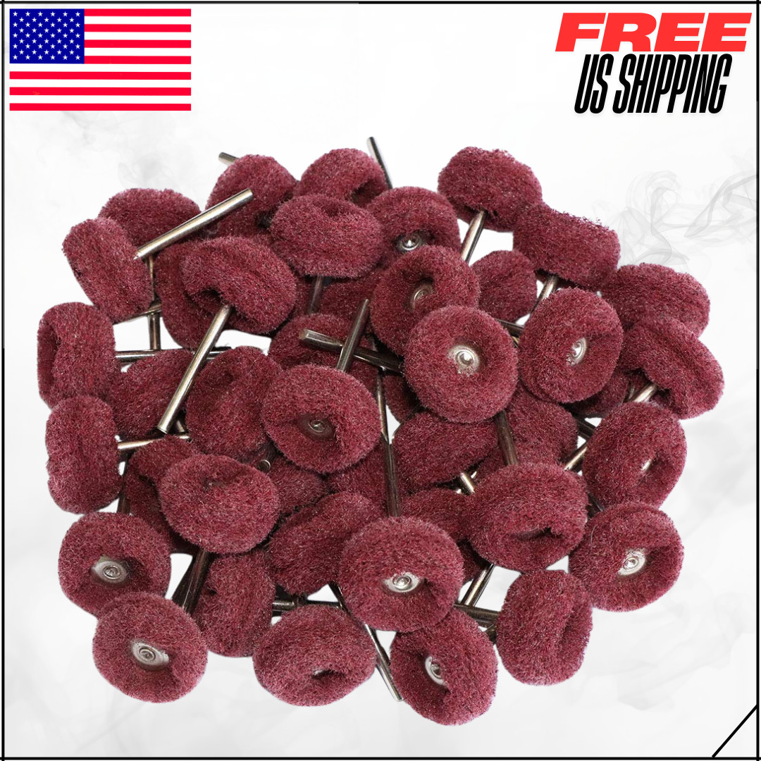 Abrasive Buffing Polishing Wheel Set For Rotary Tools Mini Scouring Pad 50PC