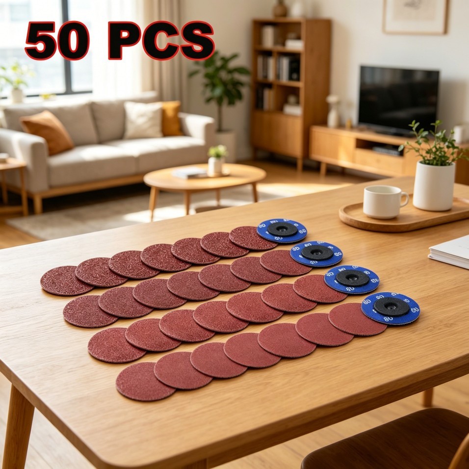 50P 2 inch 80 Grit Aluminum Oxide Roll Lock Die Grinder Sanding Grinding Disc-##