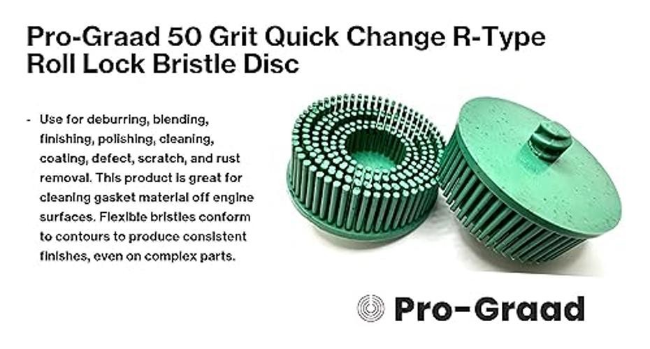 5 Pack 2″ 50 Grit Green R-Type Bristle Disc – Ceramic 5.0 2″ 50 Grit