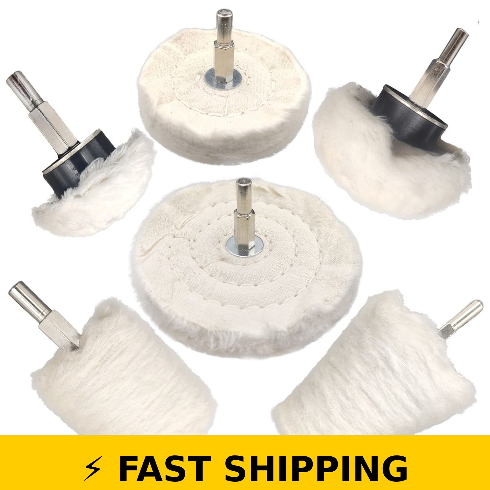 Tworider 6 pcs Buffing Wheel Kit for Drill – Polishing Tool