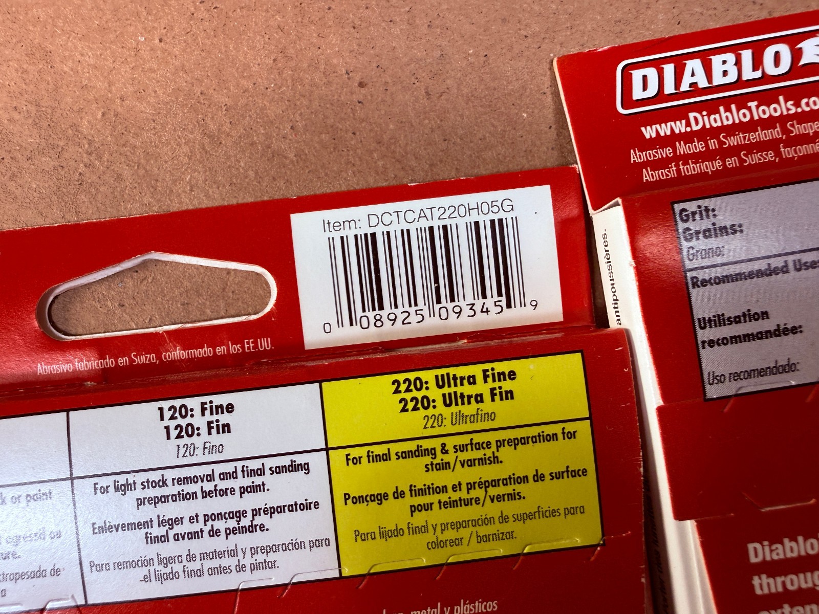 (3) 5-packs Diablo Hook Lock 3-7/8” x 5-1/2″ Sanding Pads 80/120/220 Grit