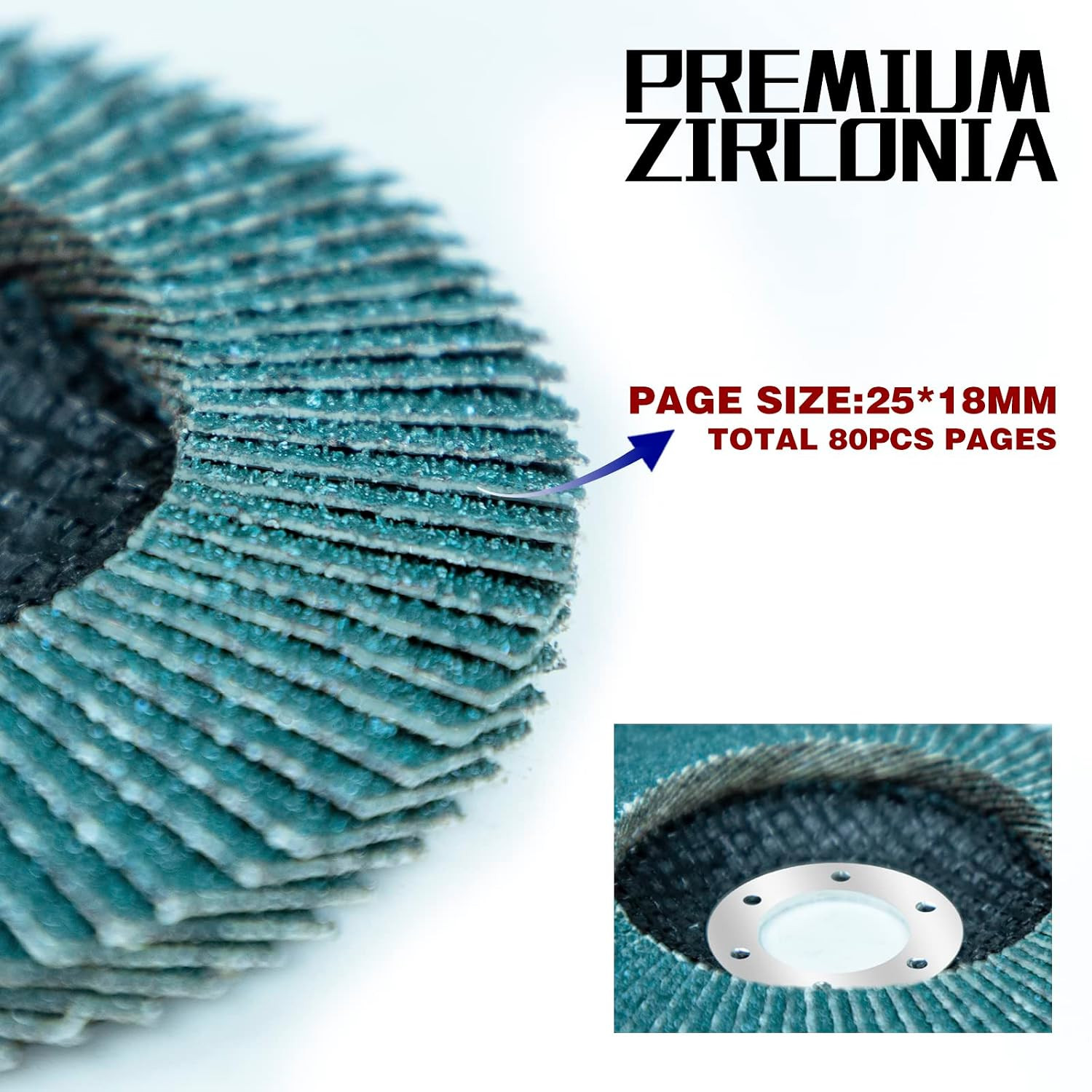100 Pack 4.5″ Zirconia Flap Discs 40 Grit for Angle Grinder Edge Grinding
