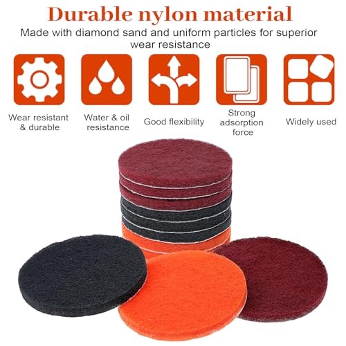 36 Pcs 5 Inch Industrial Scouring Pads Set, Pads Alternative for Cleaning,