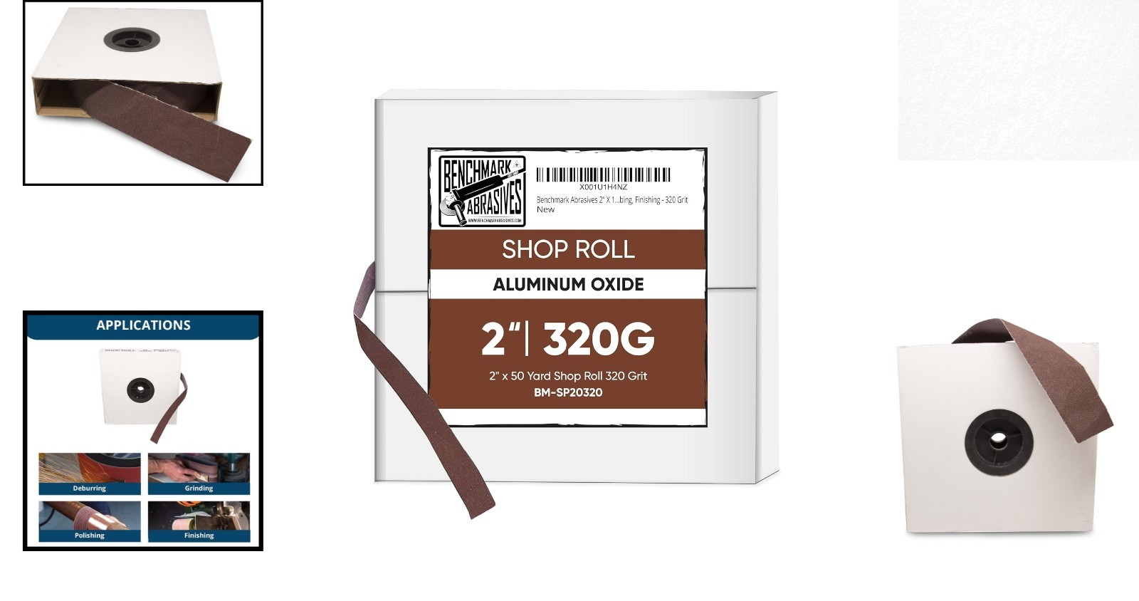 Versatile 2″ x 150′ Aluminum Oxide Emery Cloth Roll – Industrial Grade 320 Grit