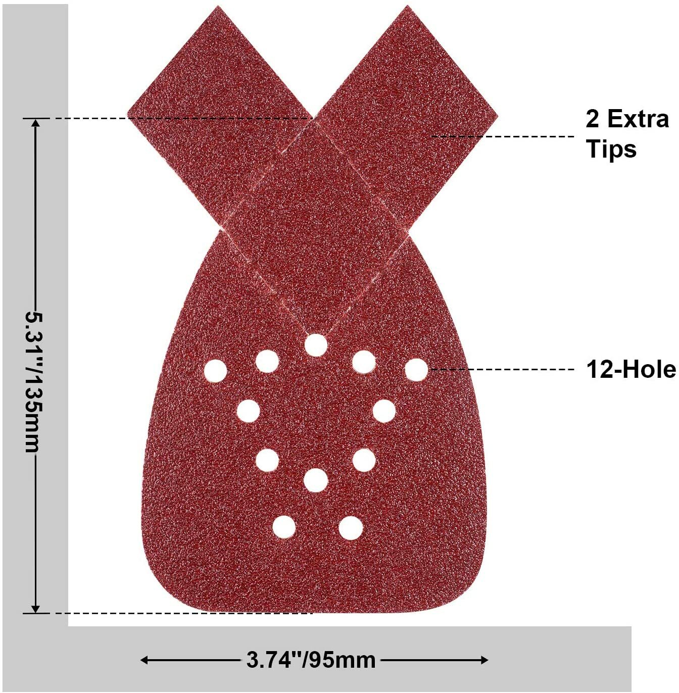 50+3pcs Mouse Sander Sandpaper Detail Sanding Pads 60-240 Grit for Black+Decker