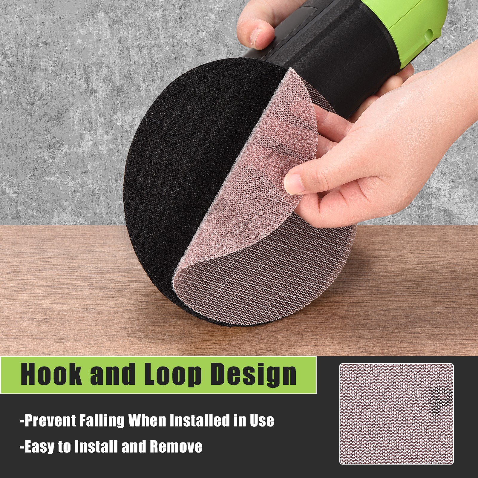 5 Pcs 8-7/8 Inch Grid Sanding Discs, 180 Grit Wall Sanding Discs