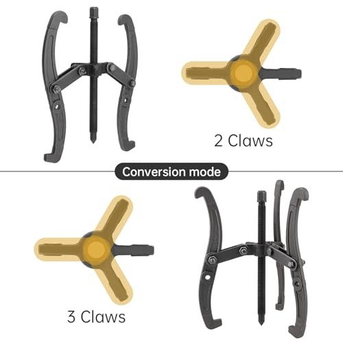 14 Inch 2 Jaw / 3 Jaw Gear Puller, Multifunction Standard Carbon Steel 14Inch