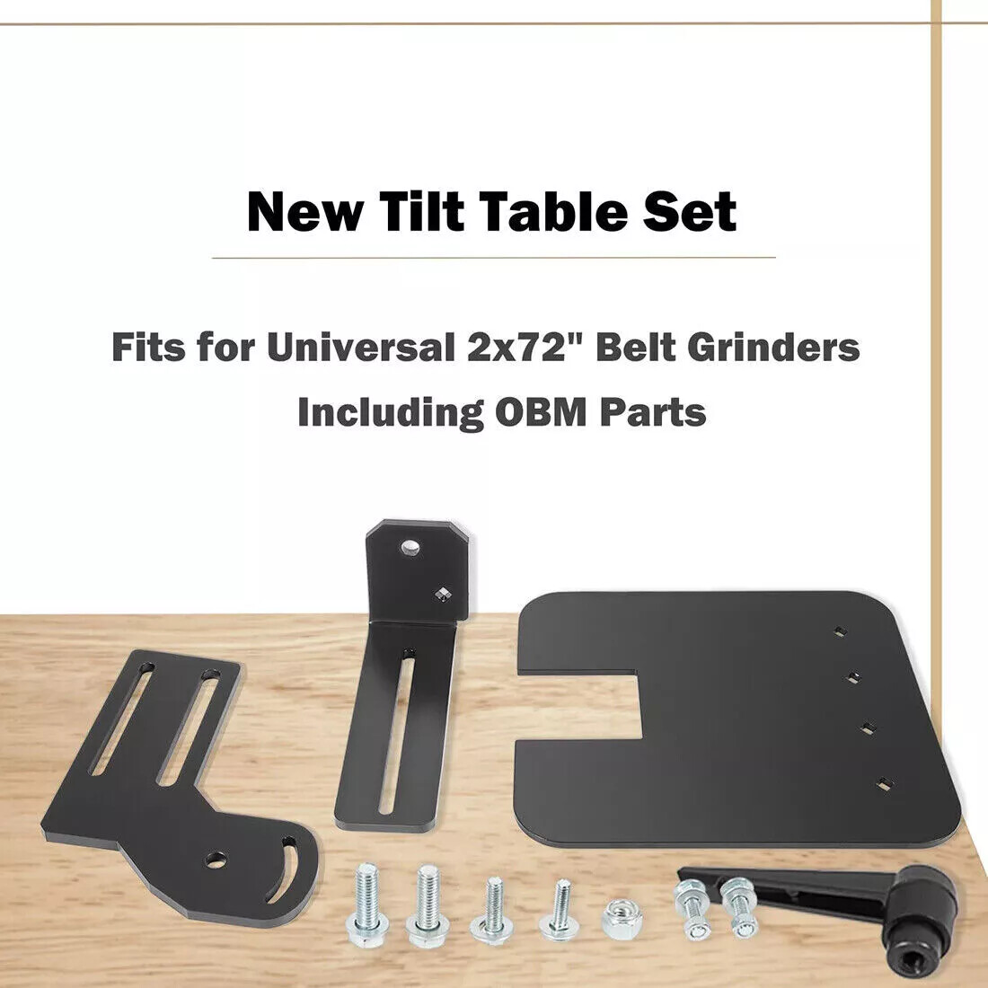 2×72″ Knife Bevel Grinding Jig Tool Rest OBM Belt Grinder Tilt Table Flat Platen