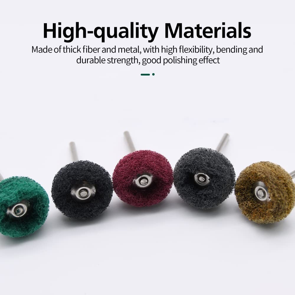 100pc Metal Polishing Buffing Abrasive Wheel Burr Kit Rotary Tool Set For Dremel