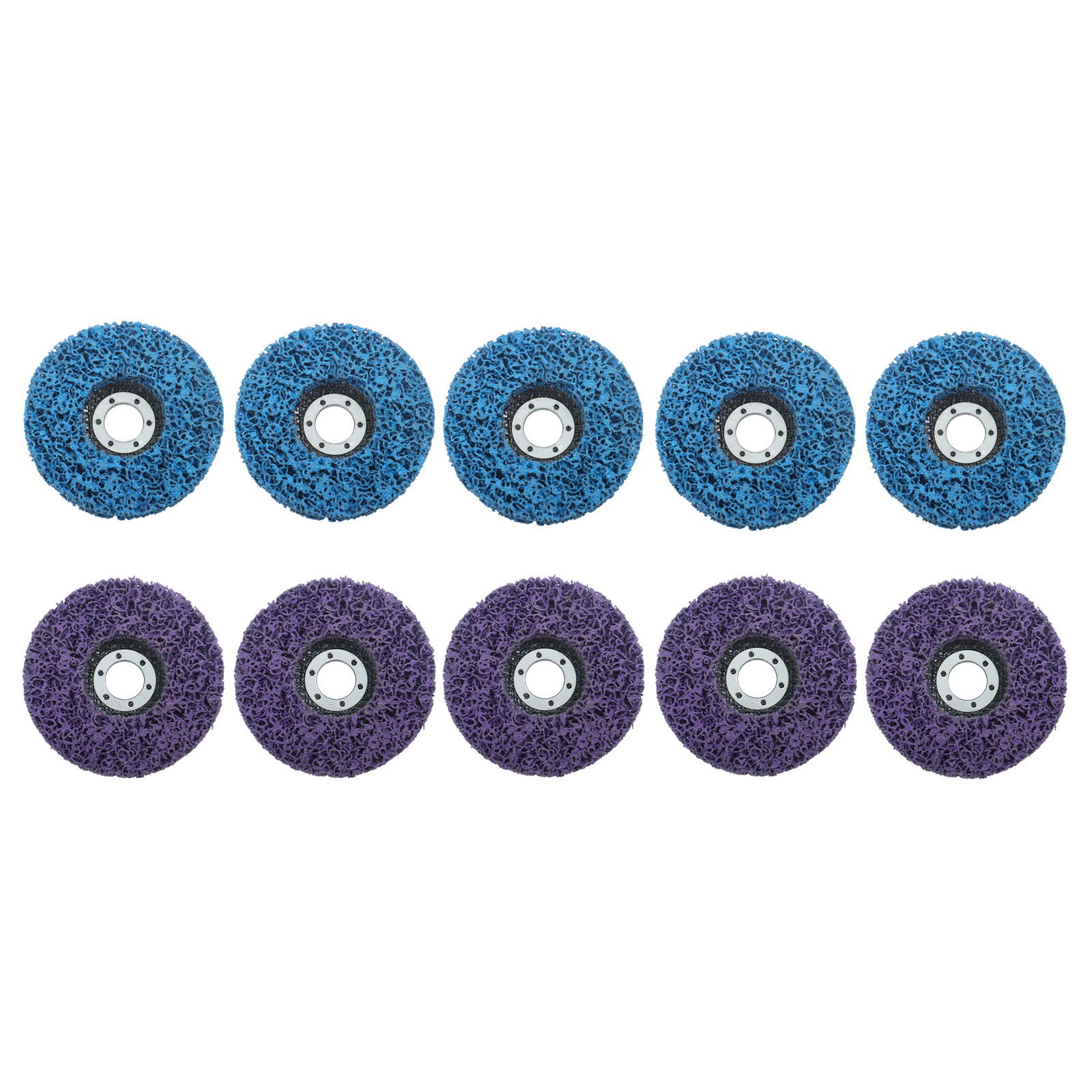 10 Pack: 4-1/2″ x 7/8″ Diamond Discs Stripping Wheel (5 pcs purple & 5 pcs blue)