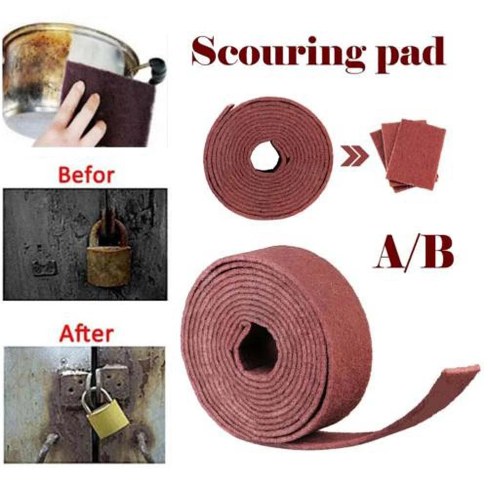 1PC Dish Washing Brush Scouring Pad Emery Scrubber Sink Pot Bowl Stoves Plate Cu