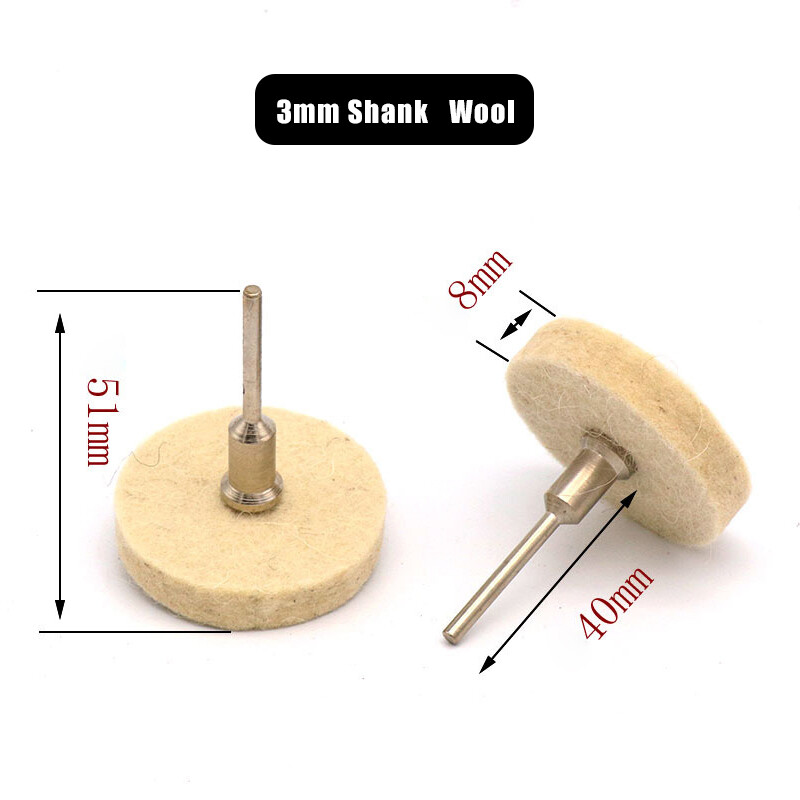 T-shaped Cloth Wheel Polishing Wool Wheel With Handle Jade Amber Agate 3mm*50mm